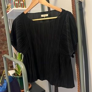 Madewell plisse pleated top